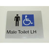 MALE DISABLED TOILET SIGN (LEFT HAND)