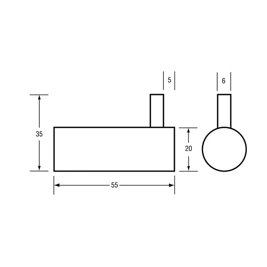 METLAM HAT AND COAT HOOK WITH PIN POLISHED STAINLESS STEEL The Lock