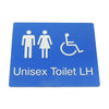 UNISEX DISABLED TOILET SIGN (LEFT HAND)