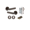 IVER DOOR LEVER BRONTE ROUND ROSE BACKPLATE - KIT