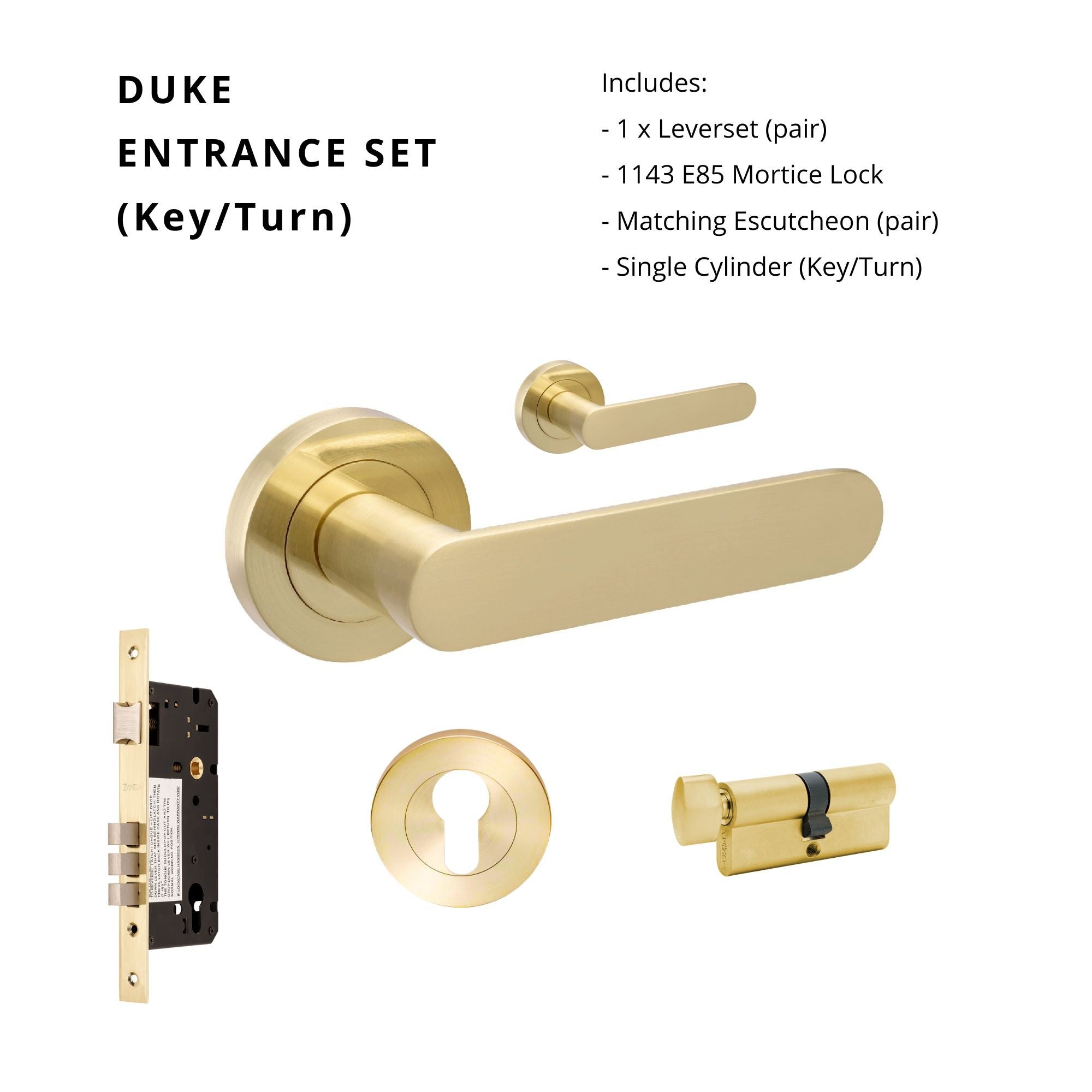 Duke Key ZANDA FUTURA LEVER SET - DUKE โ The Lock Shop