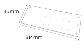 BRITON 1130 PARALLEL ARM DROP PLATE B1130-PADP (Silver/Grey - Matt Black)