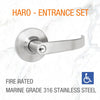 LEMAAR HARO ENTRANCE SET STAINLESS STEEL - DDA COMPLIANT