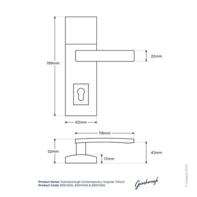 Buy GAINSBOROUGH TRI LOCK ANGULAR LEVERSET Online – The Lock Shop