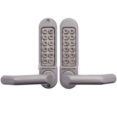 BORG DIGITAL LOCK BACK TO BACK 5051 SATIN CHROME
