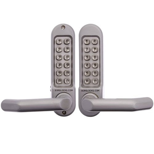BORG DIGITAL LOCK BACK TO BACK 5051 SATIN CHROME