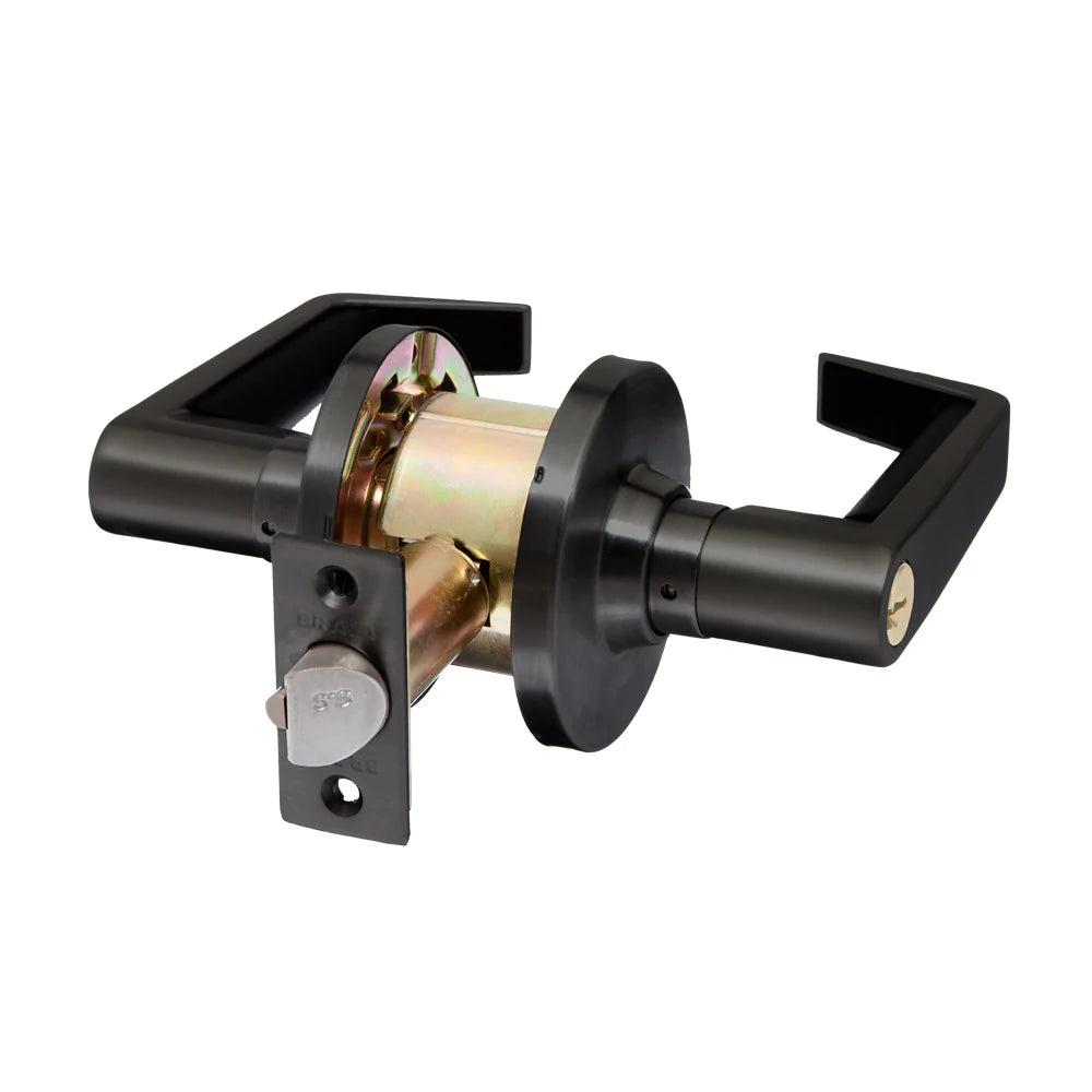Brava Metro EL Series Storeroom Lever Set 70mm Backset Matt Black – The ...