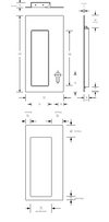 HALLIDAY + BAILLIE RECTANGULAR OFFSET PULL WITH KEY HOLE - HB1930