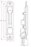 SABRE FLUSH BOLT COMPLETE WITH ROD SATIN CHROME