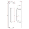 STAINLESS STEEL PULL HANDLE PLATES