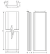 HALLIDAY + BAILLIE FULL LENGTH FLUSH EXTENSION HANDLES FOR HINGED or PIVOT DOORS - HB1275