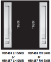 HALLIDAY + BAILLIE D OFFSET FLUSH PULL DOOR SETS FOR PIVOT AND HINGE DOORS - HB1480D SERIES