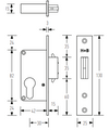 HALLIDAY + BAILLIE PZW 30mm SLIDING MORTICE LOCK - HB2010