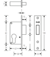 HALLIDAY + BAILLIE PZW 30mm BACKSET DEAD BOLT - HB2015