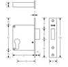 HALLIDAY + BAILLIE PZW 55mm BACKSET DEAD BOLT - HB2025