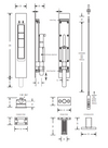 HALLIDAY + BAILLIE FLUSH BOLT (ROUND THROW) FOR TIMBER SLIDING DOORS - HB1820