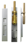 HALLIDAY + BAILLIE FLUSH BOLT (ROUND THROW) FOR TIMBER SLIDING DOORS - HB1820