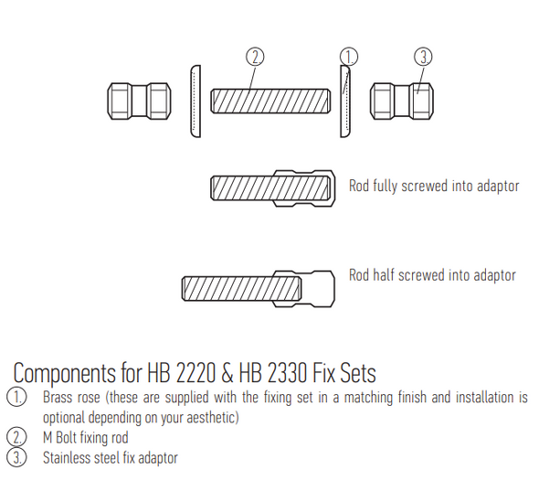 HALLIDAY + BAILLIE BRASS FIXING KITS - HB2330 SERIES