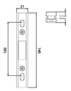 ADJUSTABLE STRIKE FOR LOCKWOOD OPTIMUM SLIDING DOOR LOCK