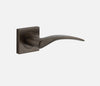IVER DOOR LEVER OXFORD SQUARE ROSE BACKPLATE