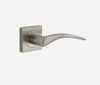 IVER DOOR LEVER OXFORD SQUARE ROSE BACKPLATE