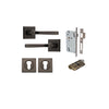 IVER DOOR LEVER ANNECY SQUARE ROSE BACKPLATE - KIT