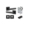 IVER DOOR LEVER OSAKA SQUARE ROSE - KIT