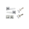 IVER DOOR LEVER OSAKA SQUARE ROSE - KIT