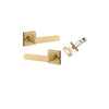 IVER DOOR LEVER OSAKA SQUARE ROSE - KIT