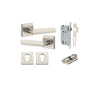 IVER DOOR LEVER OSAKA SQUARE ROSE - KIT