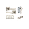 IVER DOOR LEVER OSAKA SQUARE ROSE - KIT