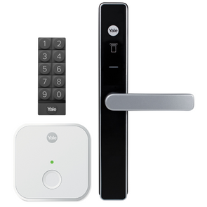 YALE UNITY SECURITY DOOR LOCK SILVER WITH CONNECT BRIDGE AND KEYPAD