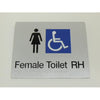 FEMALE DISABLED TOILET SIGN (RIGHT HAND)
