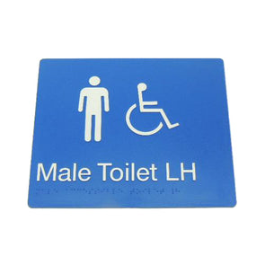 MALE DISABLED TOILET SIGN (LEFT HAND)