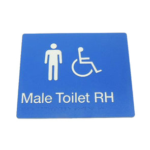 MALE DISABLED TOILET SIGN (RIGHT HAND)