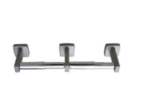 METLAM DOUBLE TOILET ROLL HOLDER - CHROME PLATED ABS ROLLERS