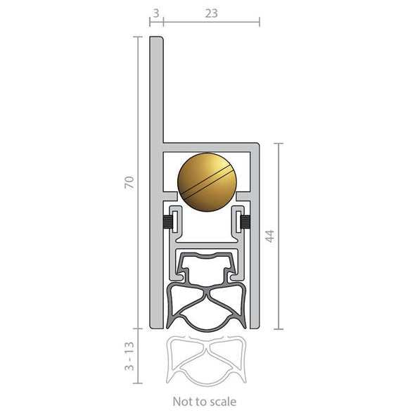 RAVEN AUTOMATIC BOTTOM DOOR SEAL RP38SI (CLEAR ANODISED) – The Lock Shop