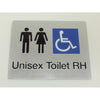UNISEX DISABLED TOILET SIGN (RIGHT HAND)